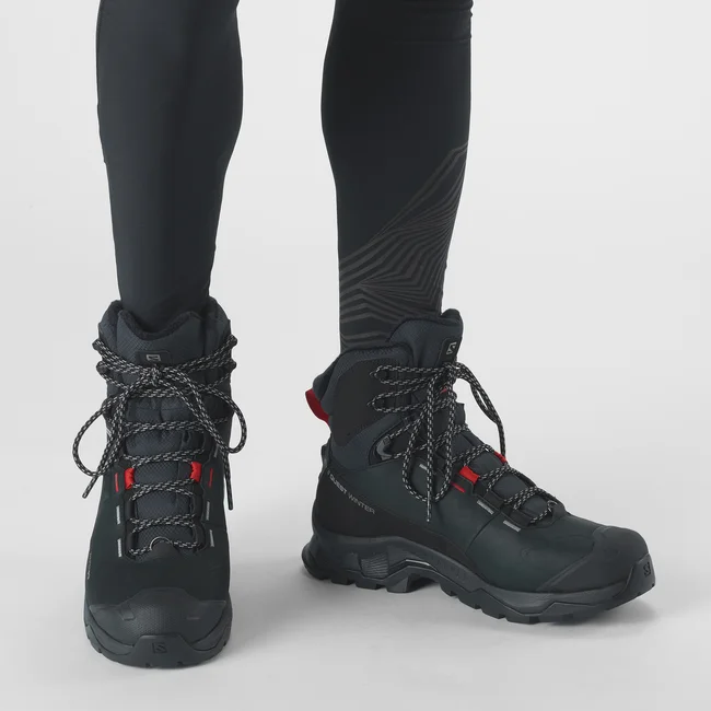 QUEST WINTER THINSULATE™ CLIMASALOMON™ WATERPROOF  Winterschuhe Unisex Black/GojiBerry/Monument