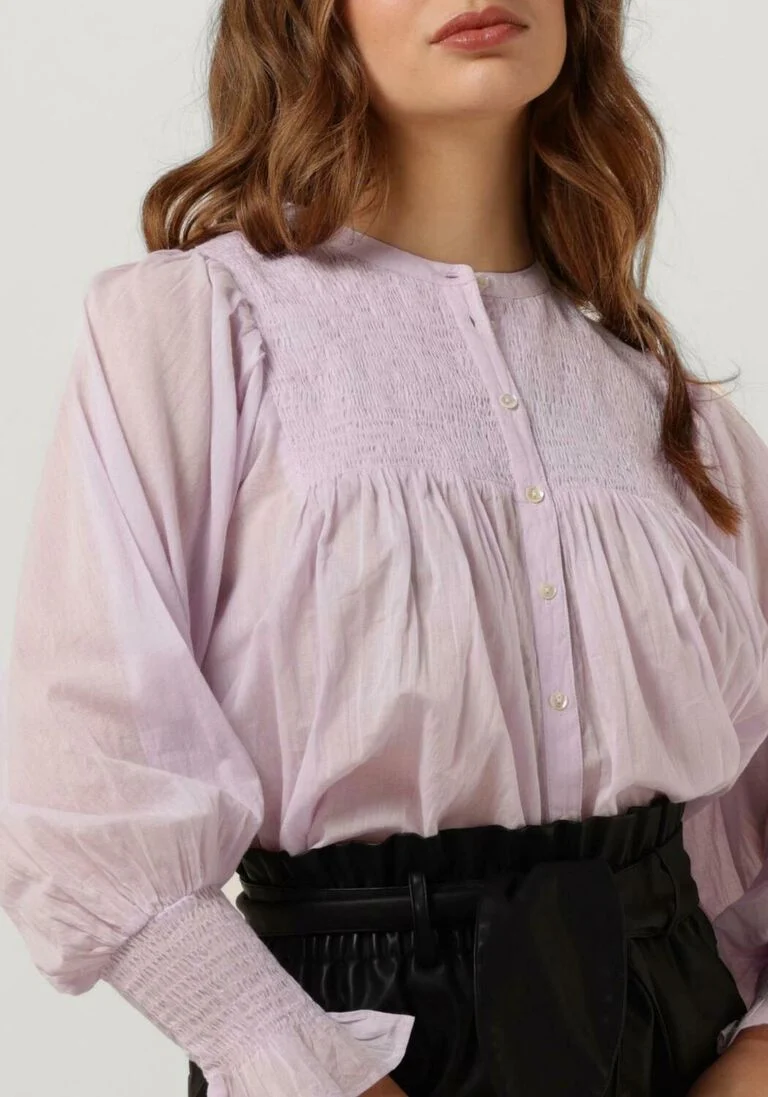 ANTIK BATIK lila antik batik blouse hita smocked