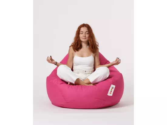 Pouf poire rose Premium XXL