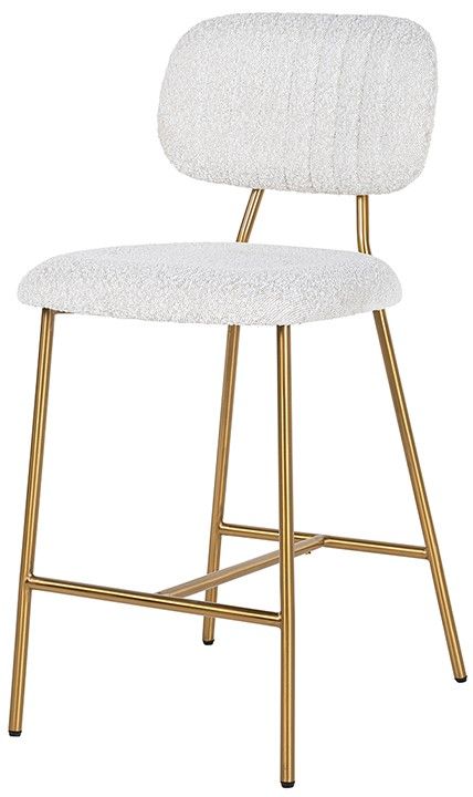 Barstoel 210692 White Bouclé Xenia B45.5 x D54 x H96.5 cm