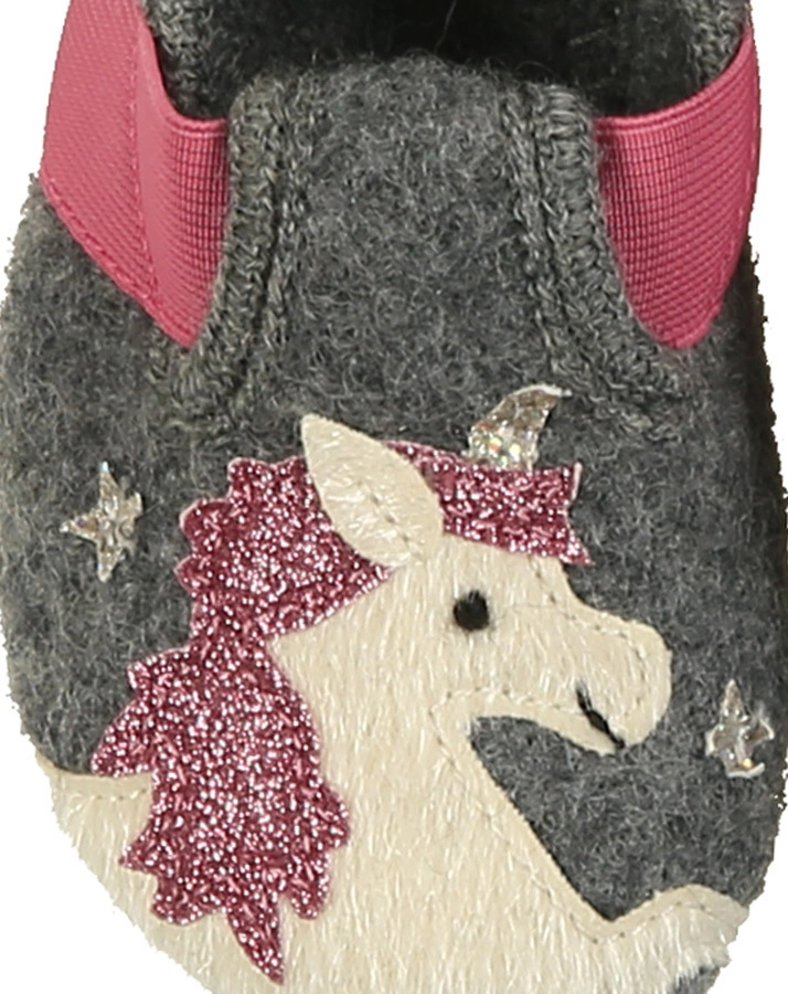 Schlupf-Hausschuhe EINHORN & STERN in grau meliert (Größe: 31)