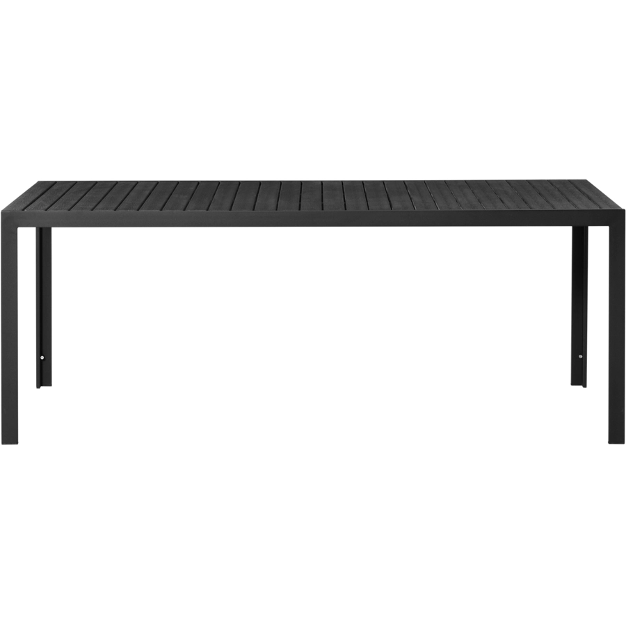 Outsunny Gartentisch mit Aluminium-Rahmen schwarz