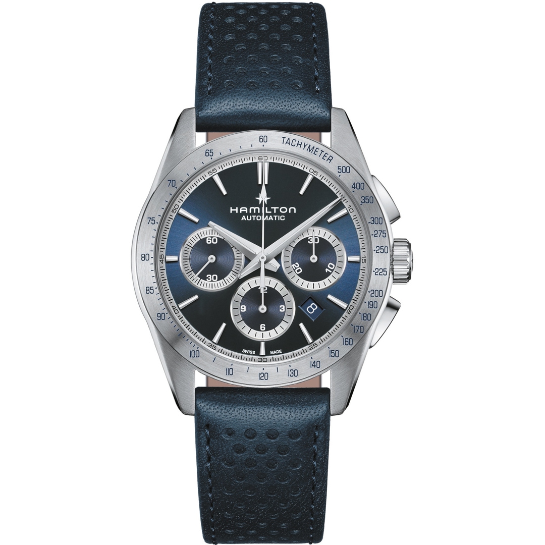 Hamilton Jazzmaster Performer Auto Chrono Blau 42mm