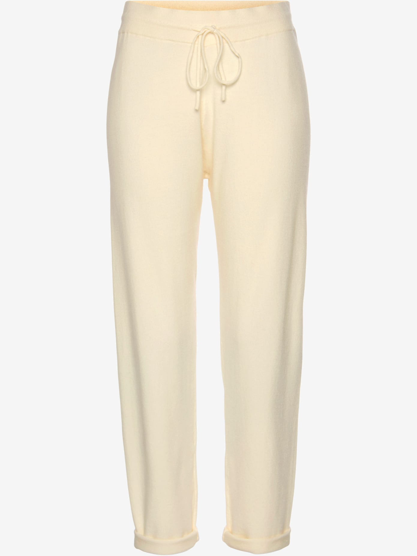 Pantalon en tricot avec bords-côtes larges