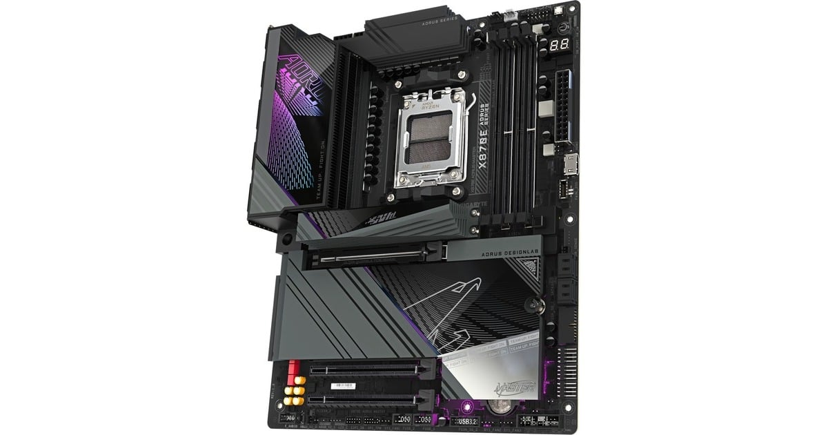 GIGABYTEX870E AORUS MASTER socket AM5 moederbord  (Zwart, RAID, 5 Gb-LAN, WLAN, BT, Sound, ATX, Tweedekans)