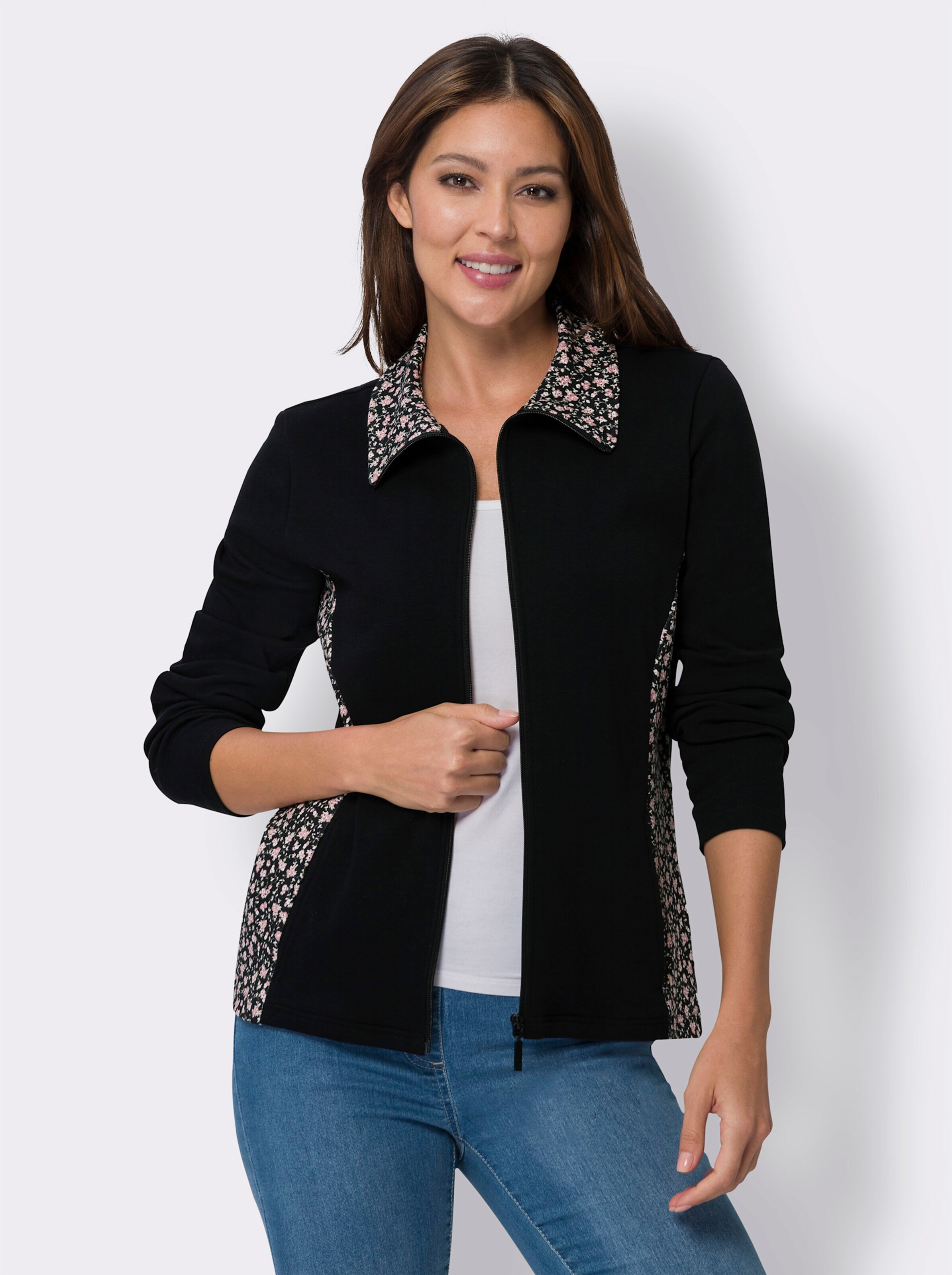 Shirtjacke in Sweat-Qualität