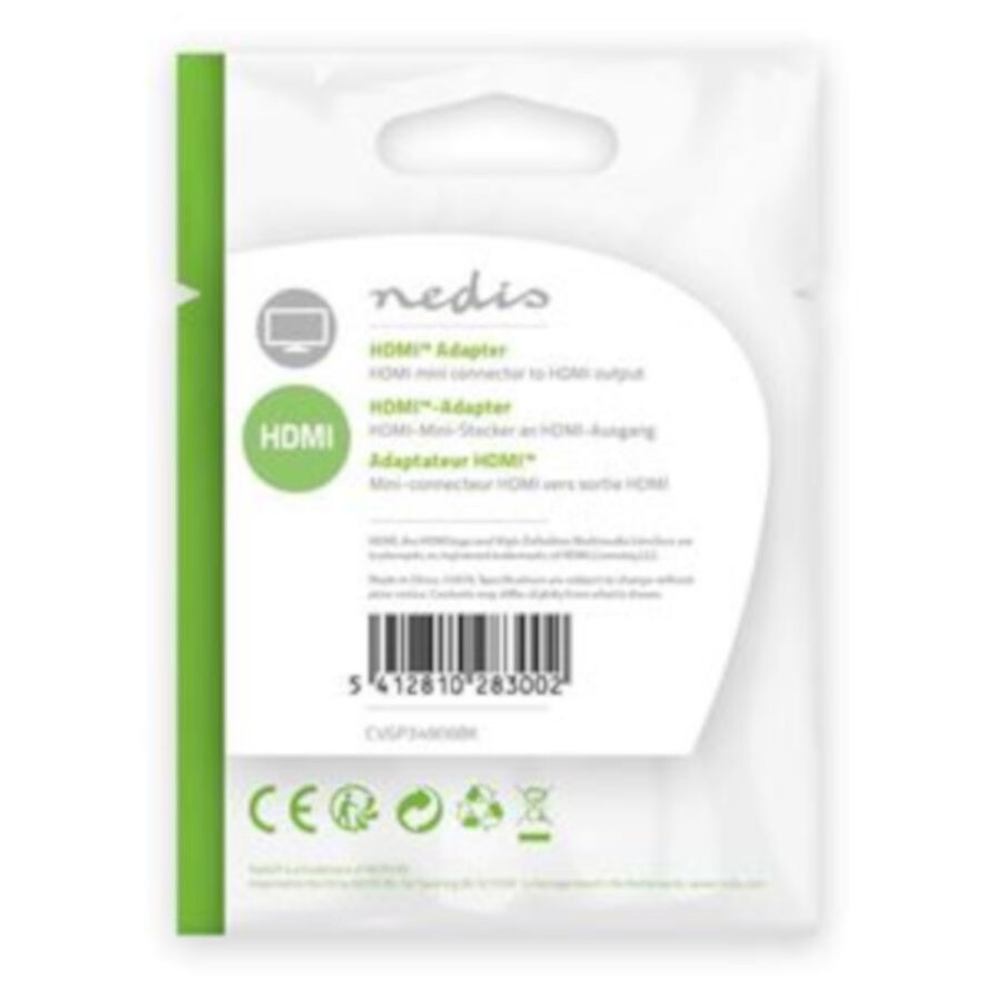 NEDIS Adaptateur HDMI Femelle vers mini HDMI Mâle