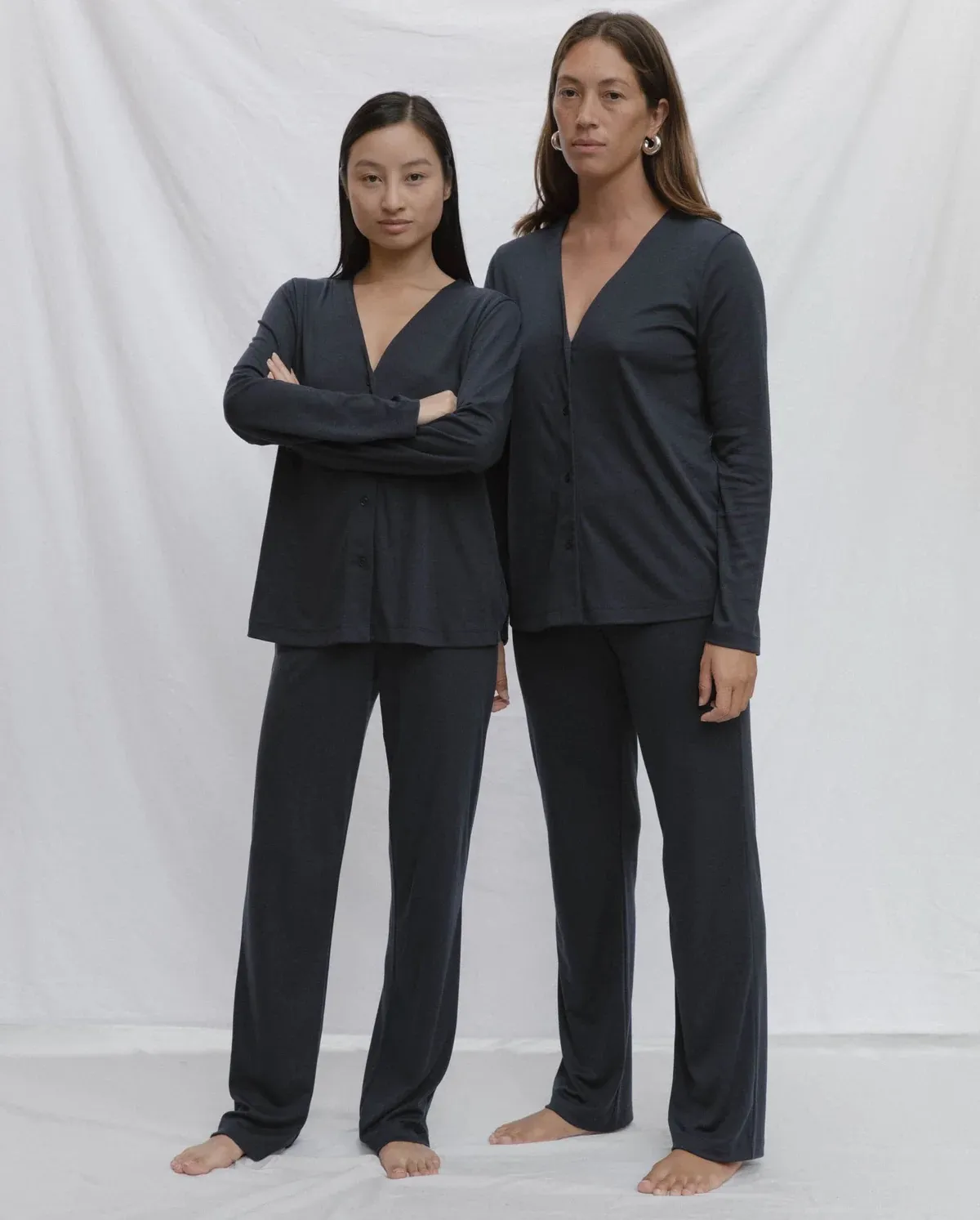 Haut de pyjama boutonné manches longues Angarde