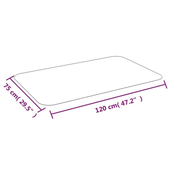 vidaXL Gulvmatte for laminat eller teppe 75 cm x 120 cm