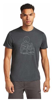 T-shirt Technique Icebreaker Merino 150 Tech Lite III Sunset Camp Noir