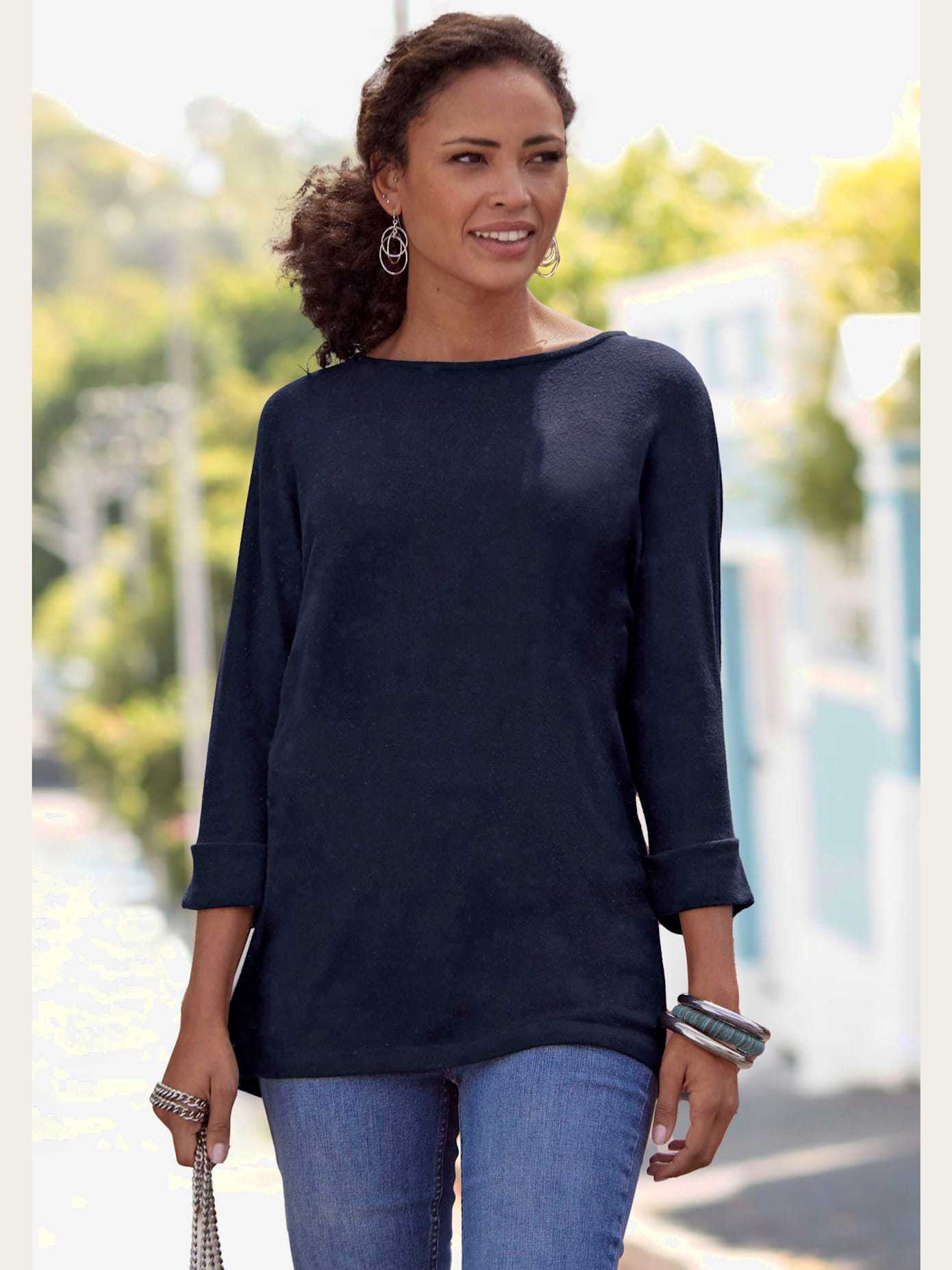T-shirt à manches 3/4 t-shirt lascana qualité ultra-douce