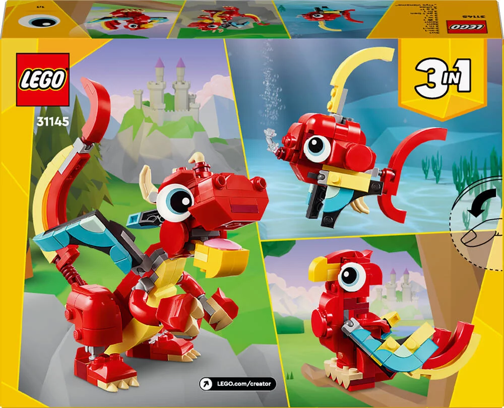 LEGO®CREATOR 31145 - LE DRAGON ROUGE
