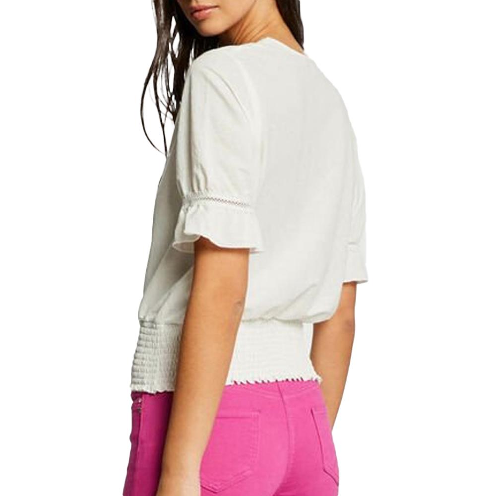 Morgan T-shirt Blanc Femme Morgan 242 DBLUE