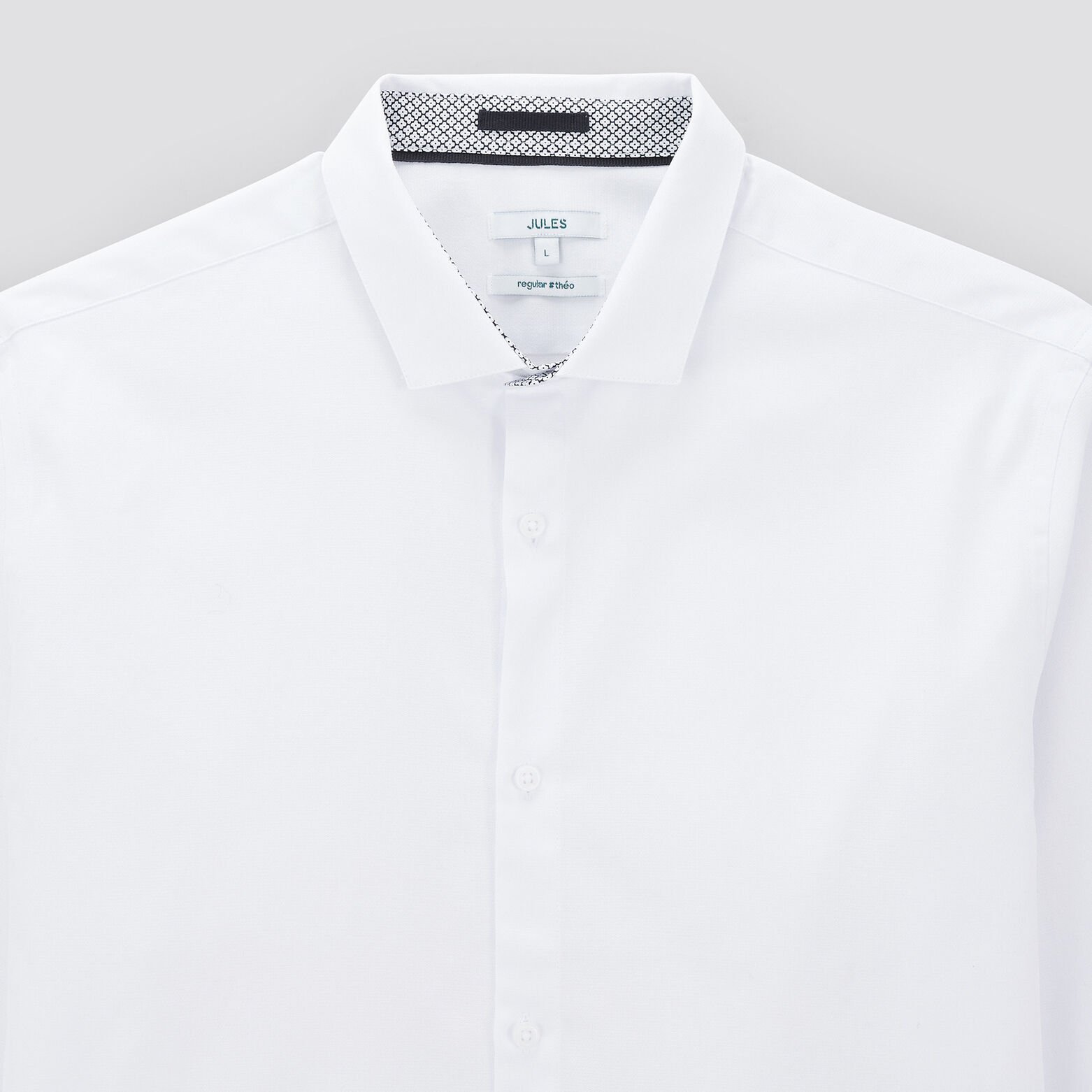 Chemise regular unie coton biologique Blanc