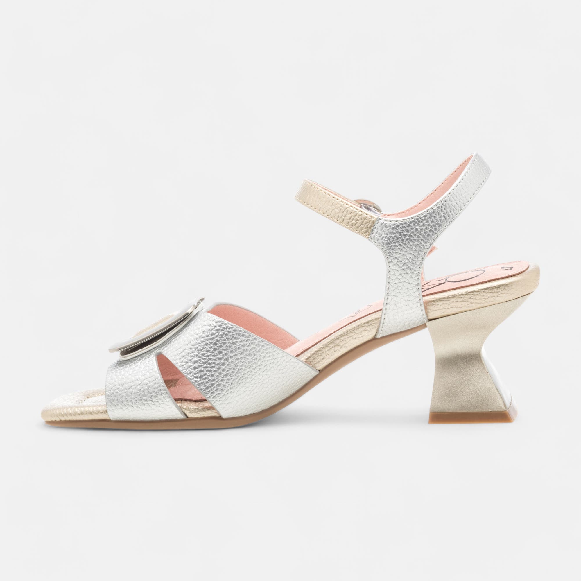 Nu-pieds à talon Femme or