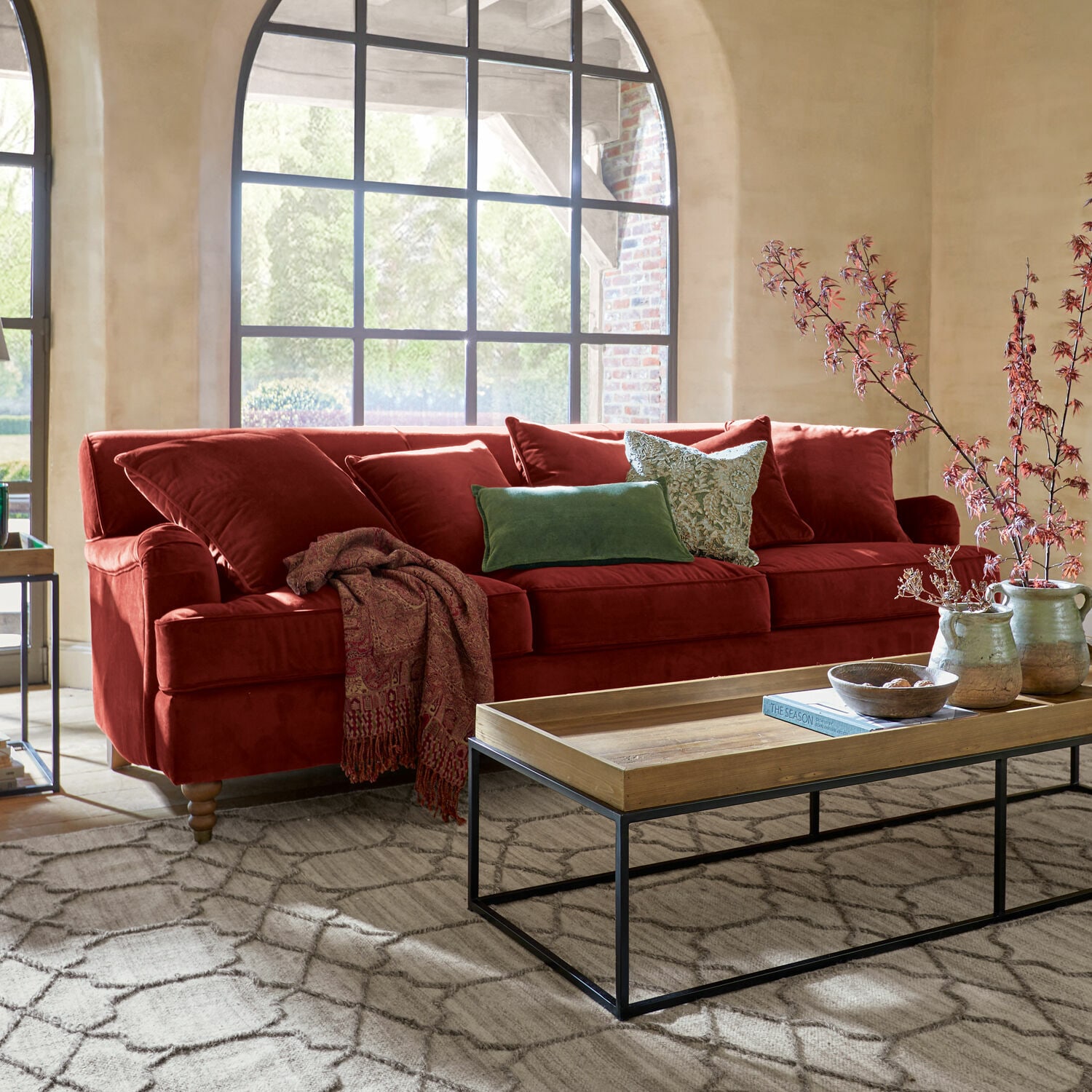 Sofa Isa 3-Sitzer | rostrot