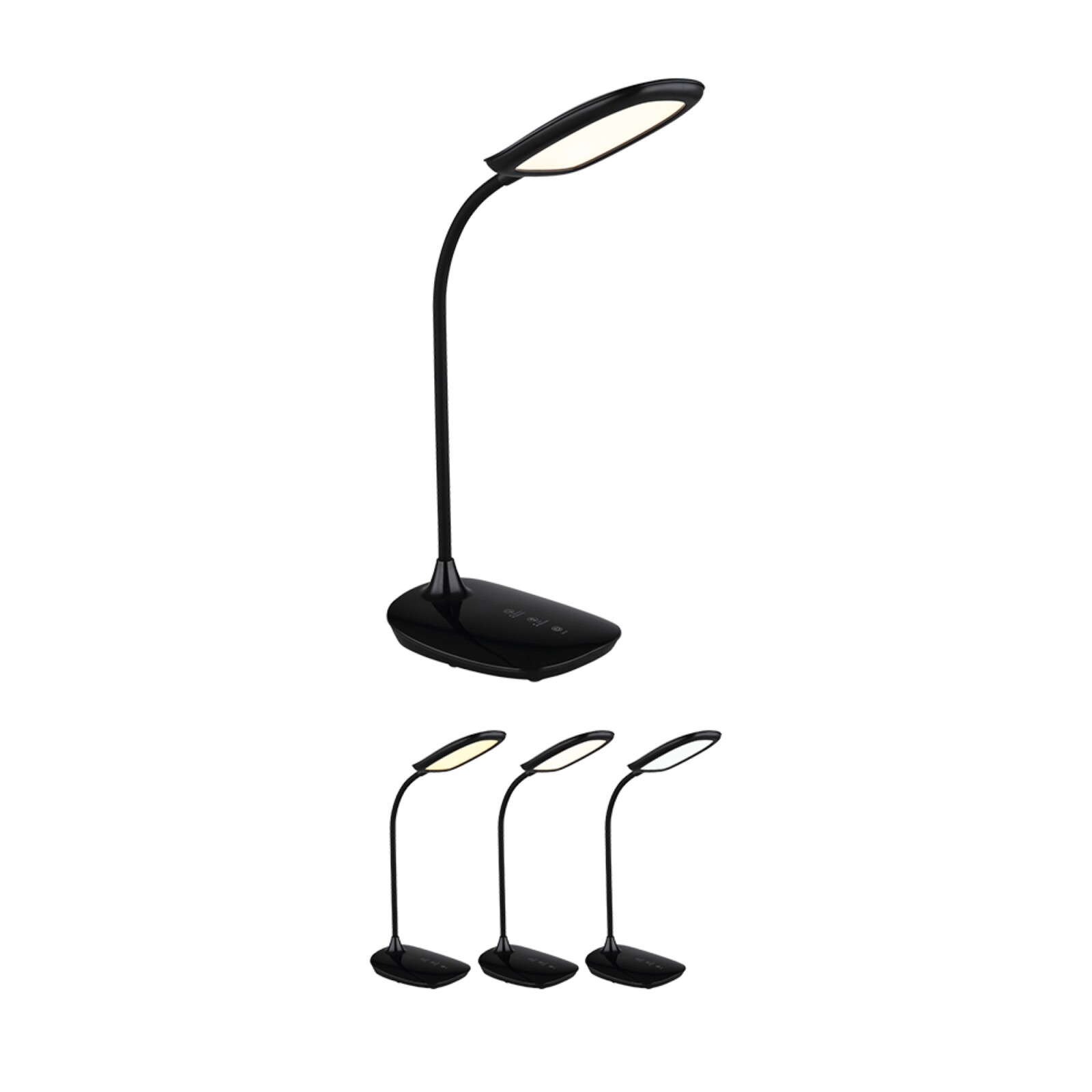 LED-Schreibtischleuchte - schwarz - mit Flexarm