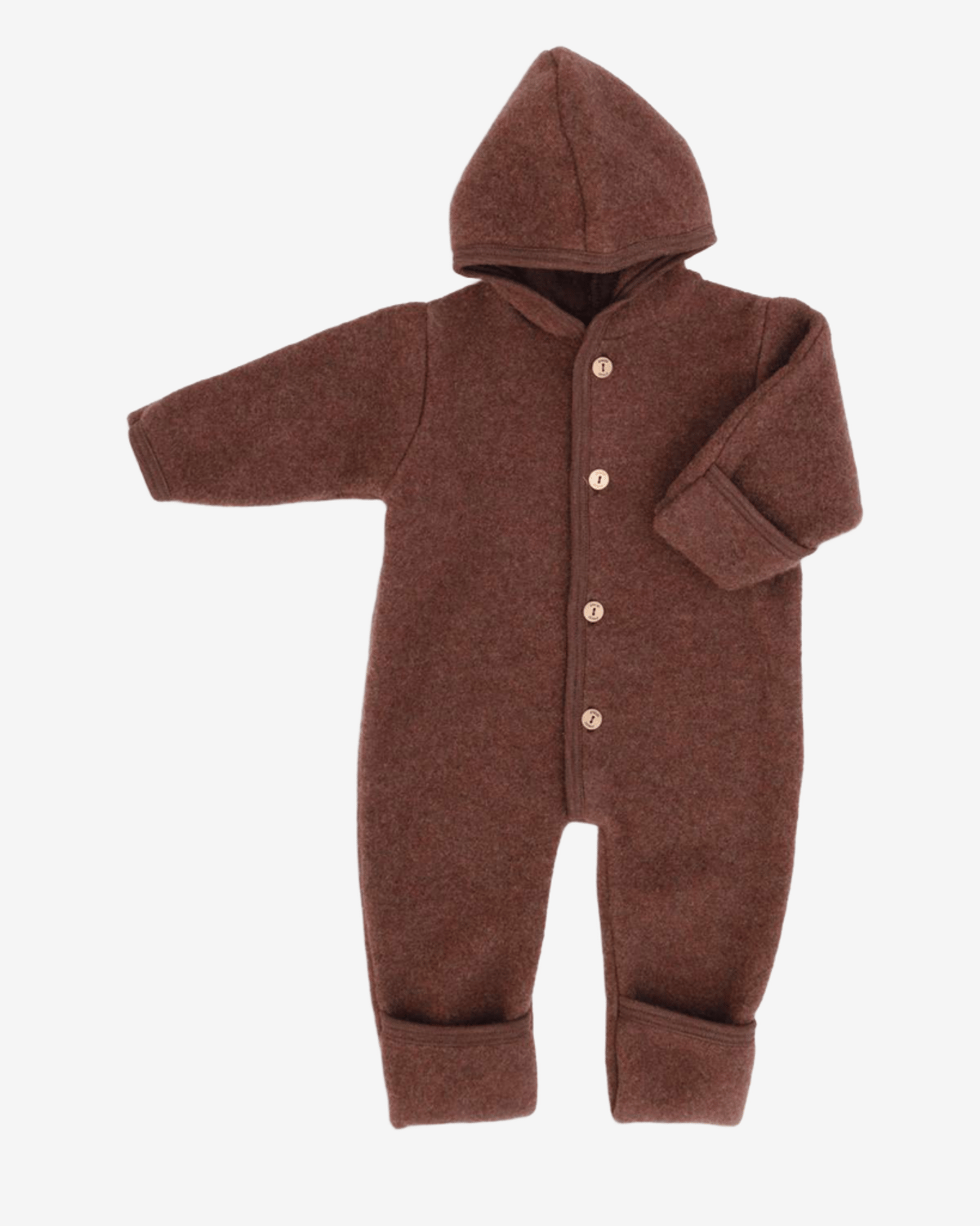 Ulldress i Ullfleece – Tykk, 100% Ubehandlet Ull | Hooded Overall
