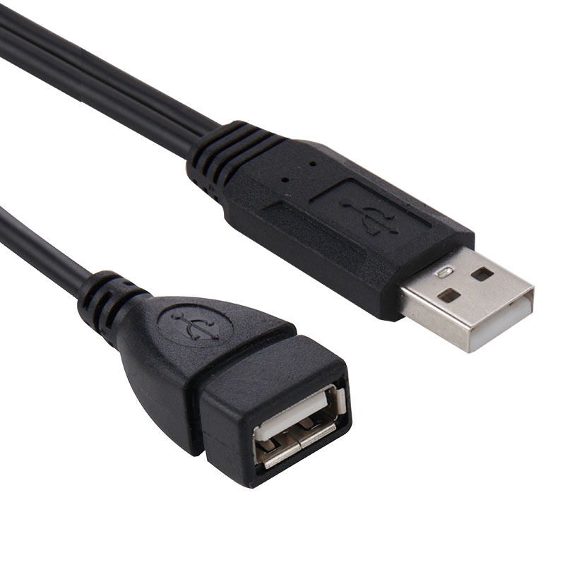 (30cm) USB 2.0 Y Splitter Adapter Lade und Daten Kabel - Schwarz