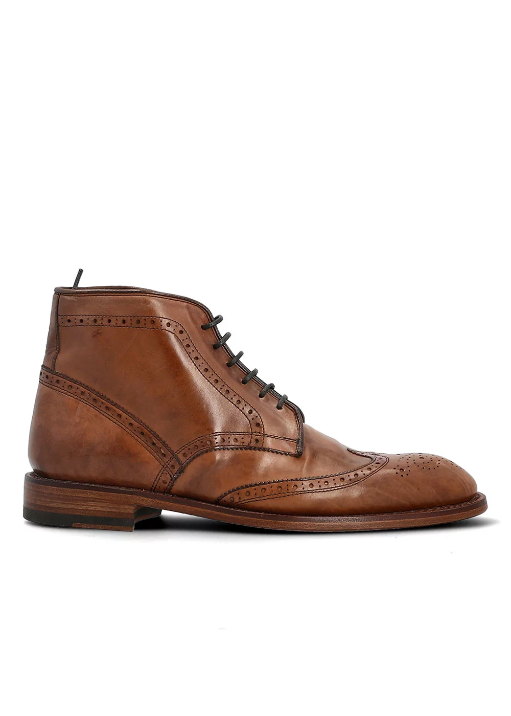 BOOTS HUYTON VEAU WASHÉ MARRON