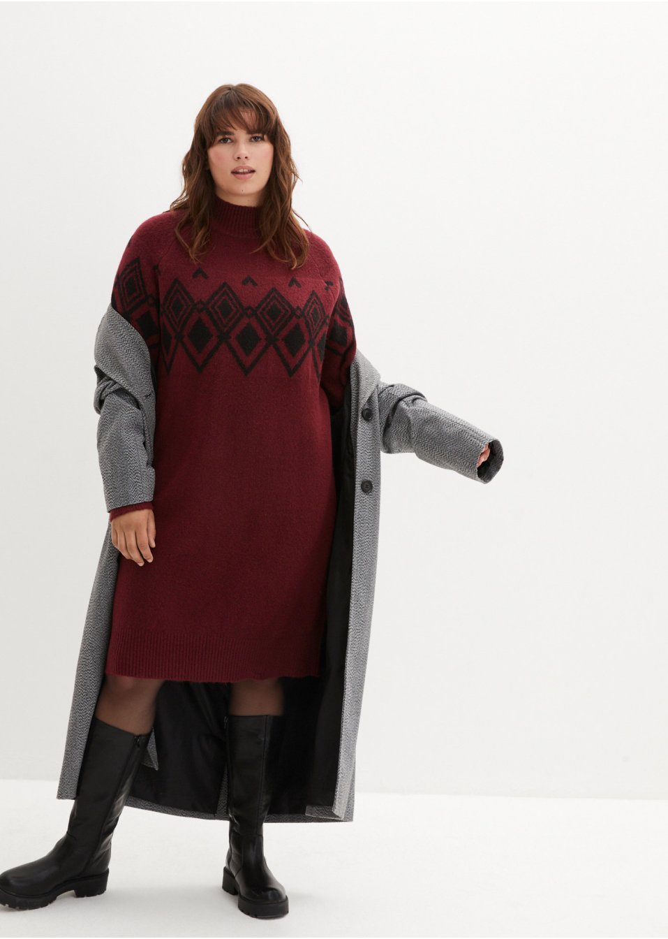Robe en maille à motif norvégien