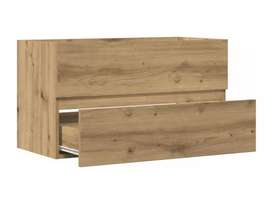 Armoire de salle de bain suspendue chêne artisanal 80x38,5x45cm