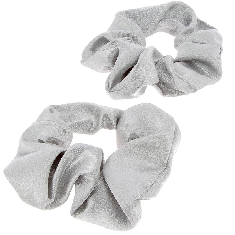Chouchous satinés x 2 argent