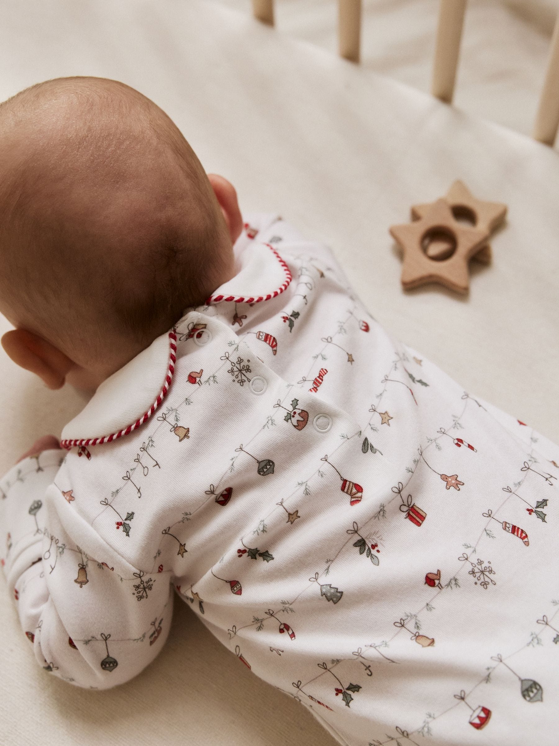 Wit - My First kerstbabypyjama (0-18mnd)