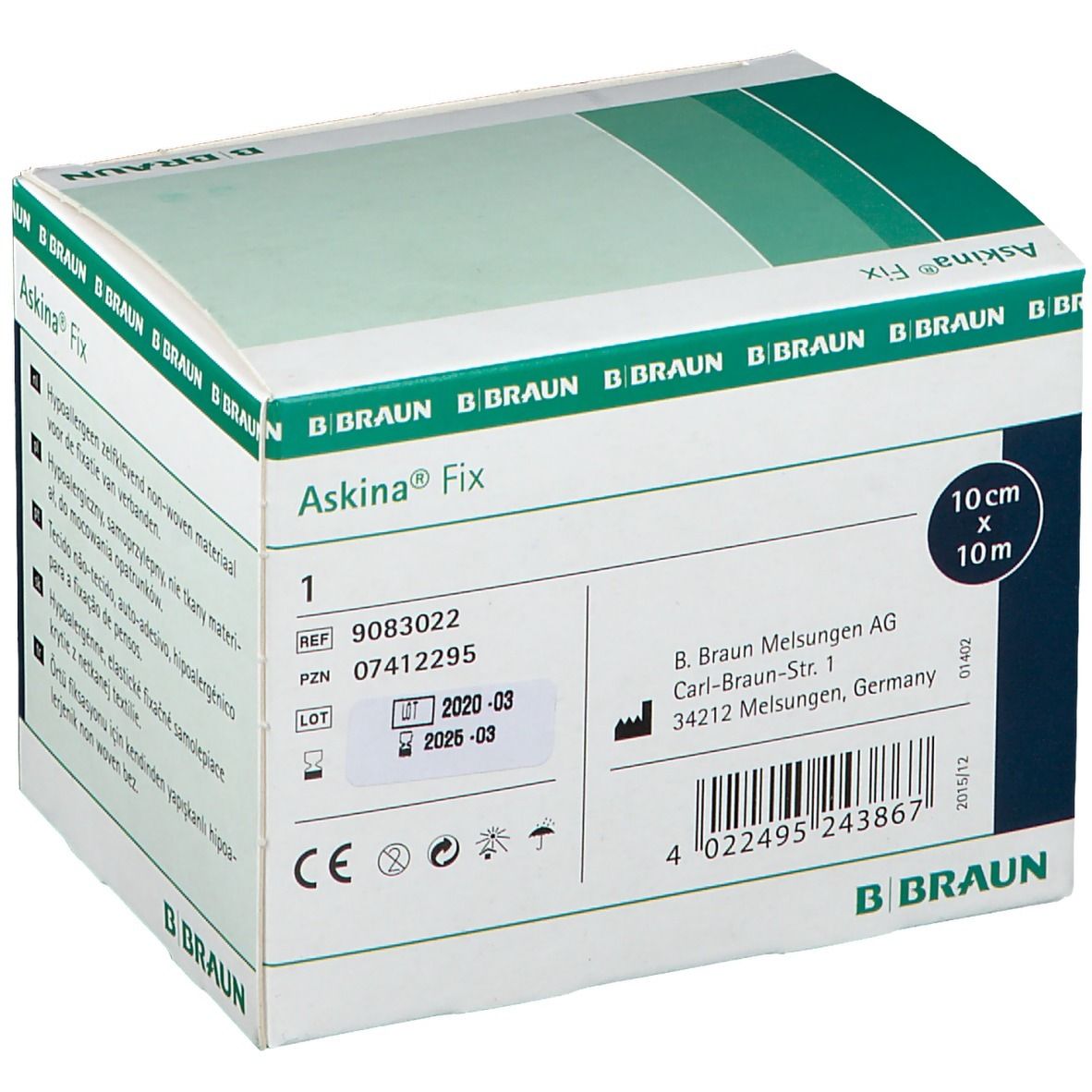 Askina® Fix Fixiervlies 10 m x 10 cm hypoallergen