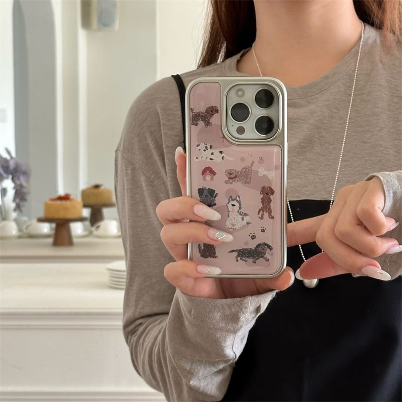Fonekase - Hondenhoesje - Apple iPhone 16 Pro Max / 16 Pro / 16 Plus / 16 / 15 Pro Max / 15 Pro / 15 Plus / 15 / 14 Pro Max / 14 Pro / 14 Plus / 14 / SE / 13 Pro Max / 13 Pro / 13