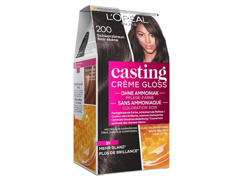 L'Oréal Paris Casting Crème Gloss 200 schwarzbraun Semi-permanente Haarfarbe