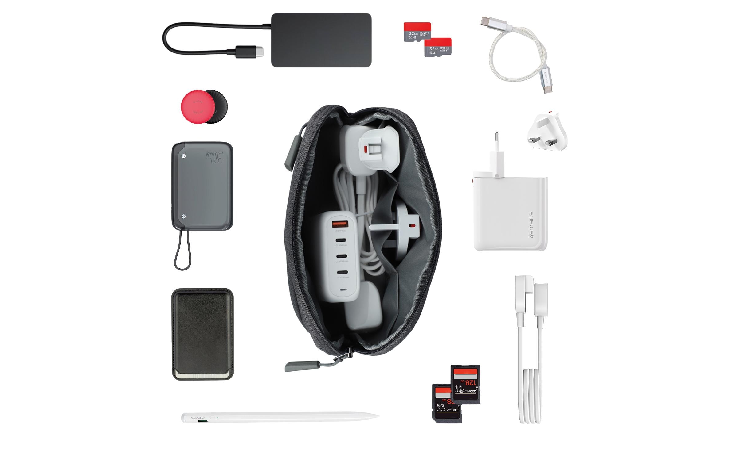 Ladegerät GaN Flex Pro 100W 3 USB-C+1 USB-A Travel EditionLadegerät GaN Flex Pro 100W 3 USB-C+1 USB-A, weiss, Travel Edition, GaN-Technologie