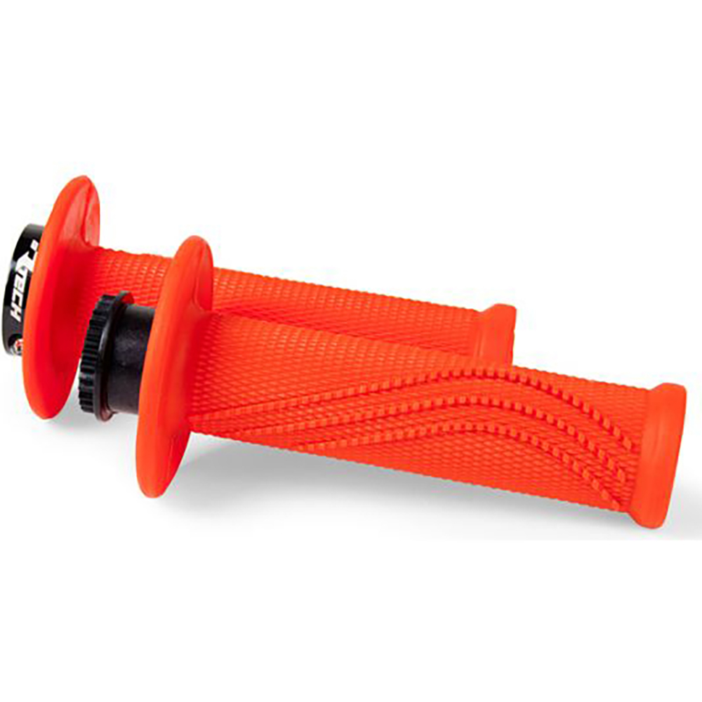 RTECHMX - Poignées R20 Lock-On Wave Orange fluo