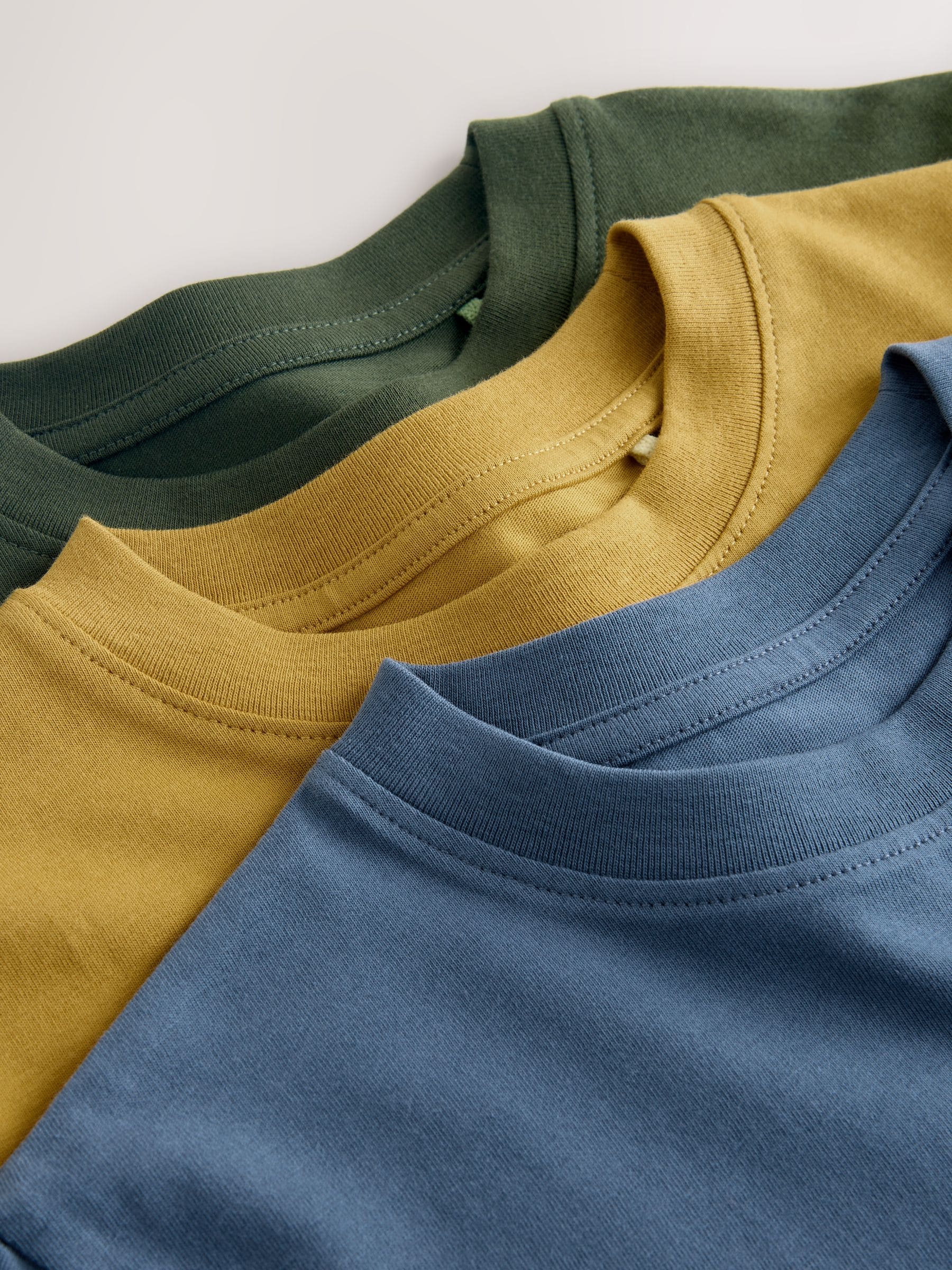 Blauw/groen/geel - Regular fit T-shirts met grafische print en korte mouwen 3 stuks (3-16jr)