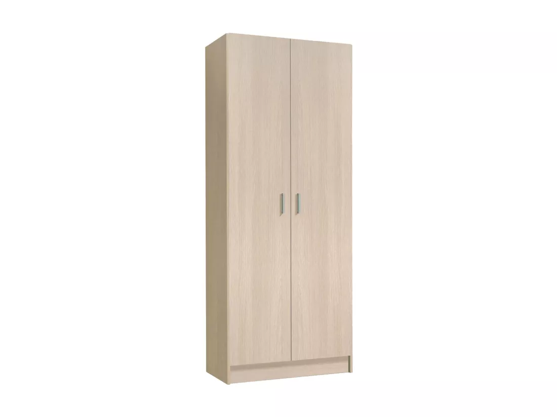 Armoire polyvalente Charleston, Armoire à balais avec 2 portes, Étagère à chaussures avec étagères, Armoire à balais, cm73x37h180 cm, Chêne