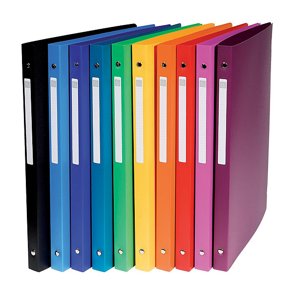 20 classeurs souples 4 anneaux dos 2 cm Exacompta polypropylène coloris assortis