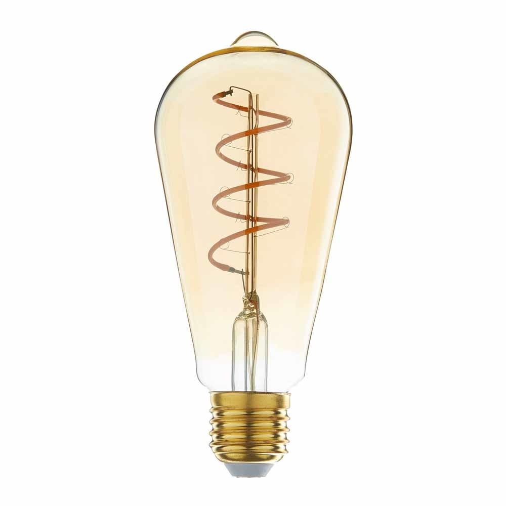 Highlight E27 4Watt Gold Spiraal 64mm  Dimbaar