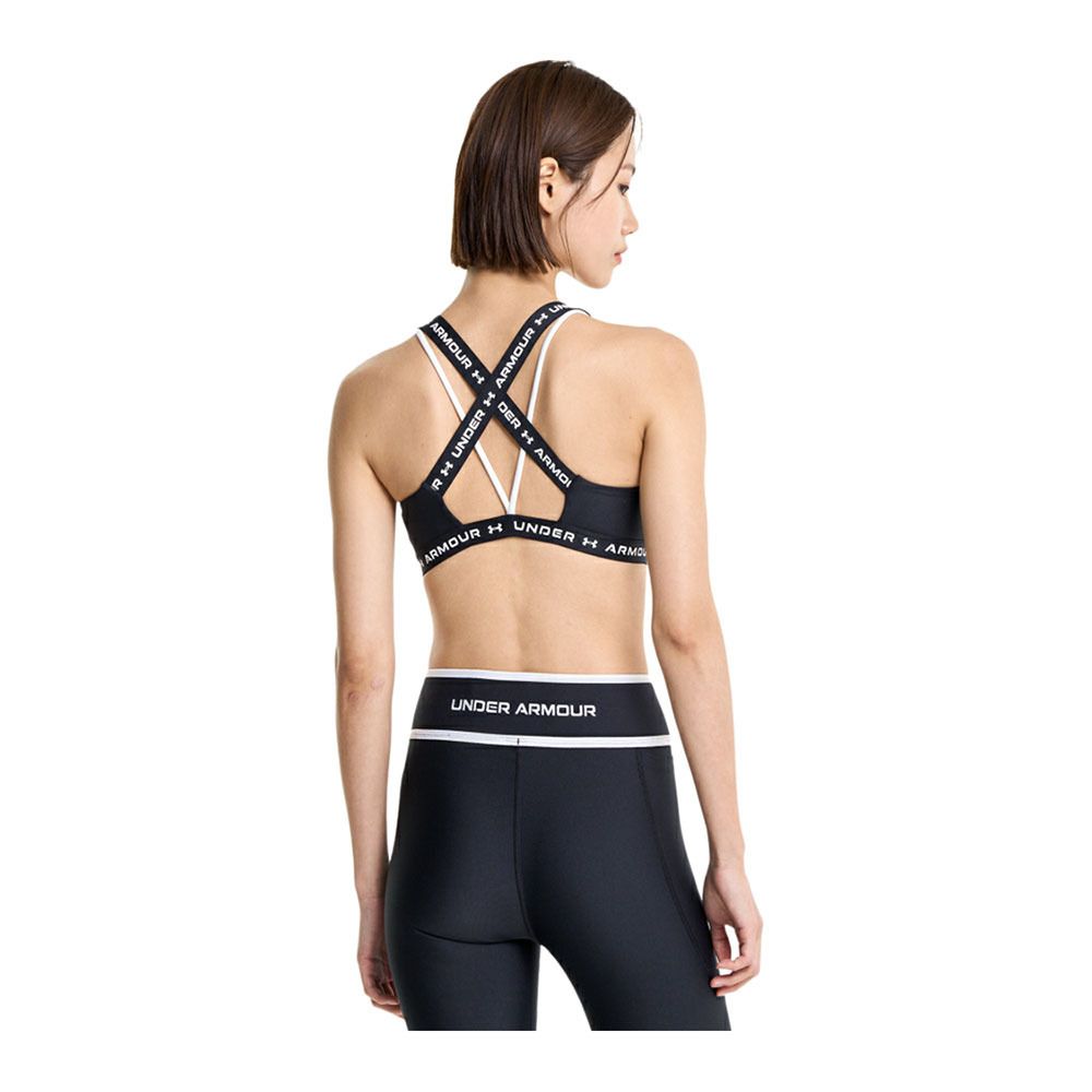 Under Armour UA CROSSBACK LOW - Brassière Femme black/white/white