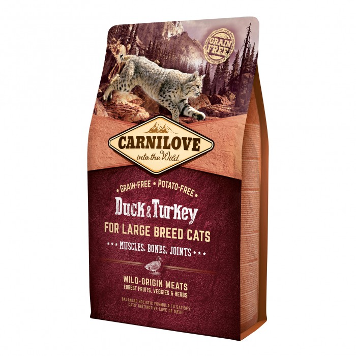 CARNILOVE Chat grande race Canard & Dinde