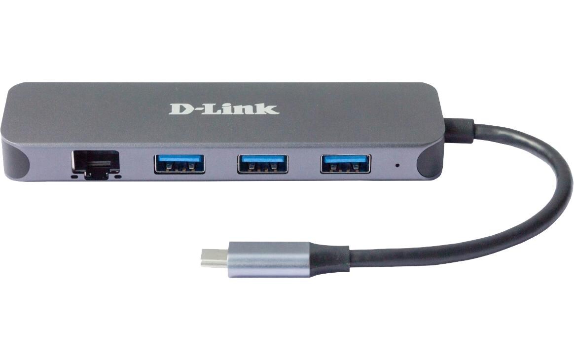 Dockingstation DUB-2334 USB-C Hub USB Typ-A/USB Typ-C5-In-1 USB-C Hub mit Gigabit-Ethernet/Stromversorgung