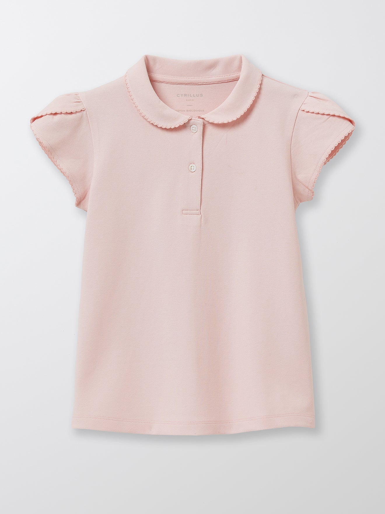 Polo en maille piquée Fille en coton bio