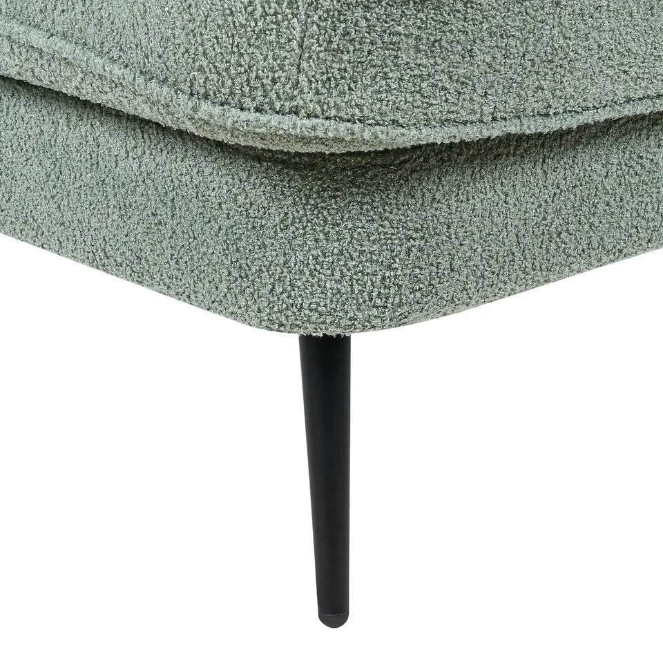 ALLIER - Chaise longue - Groen - Rechterzijde - Bouclé