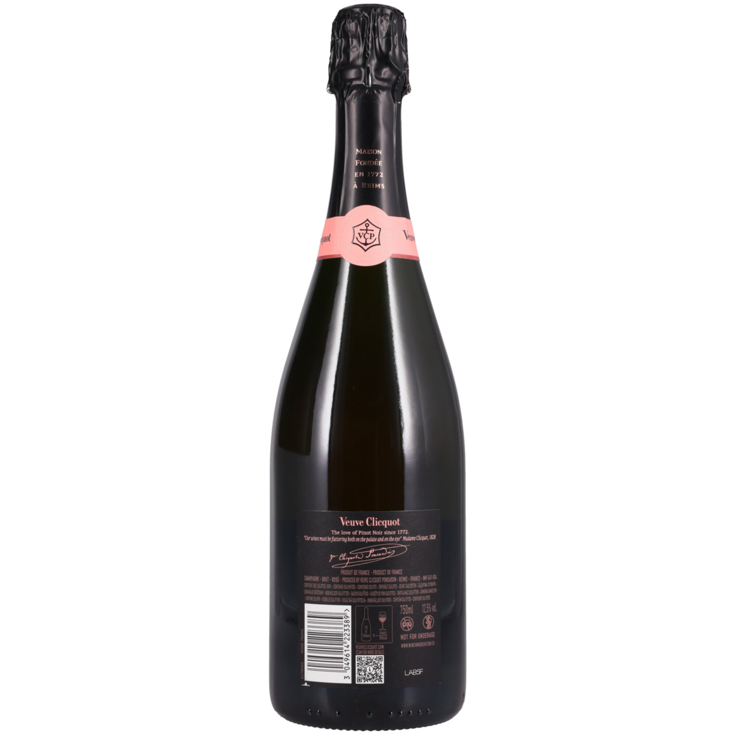 Champagne AOC Rosé Veuve Clicquot, brut -75cl