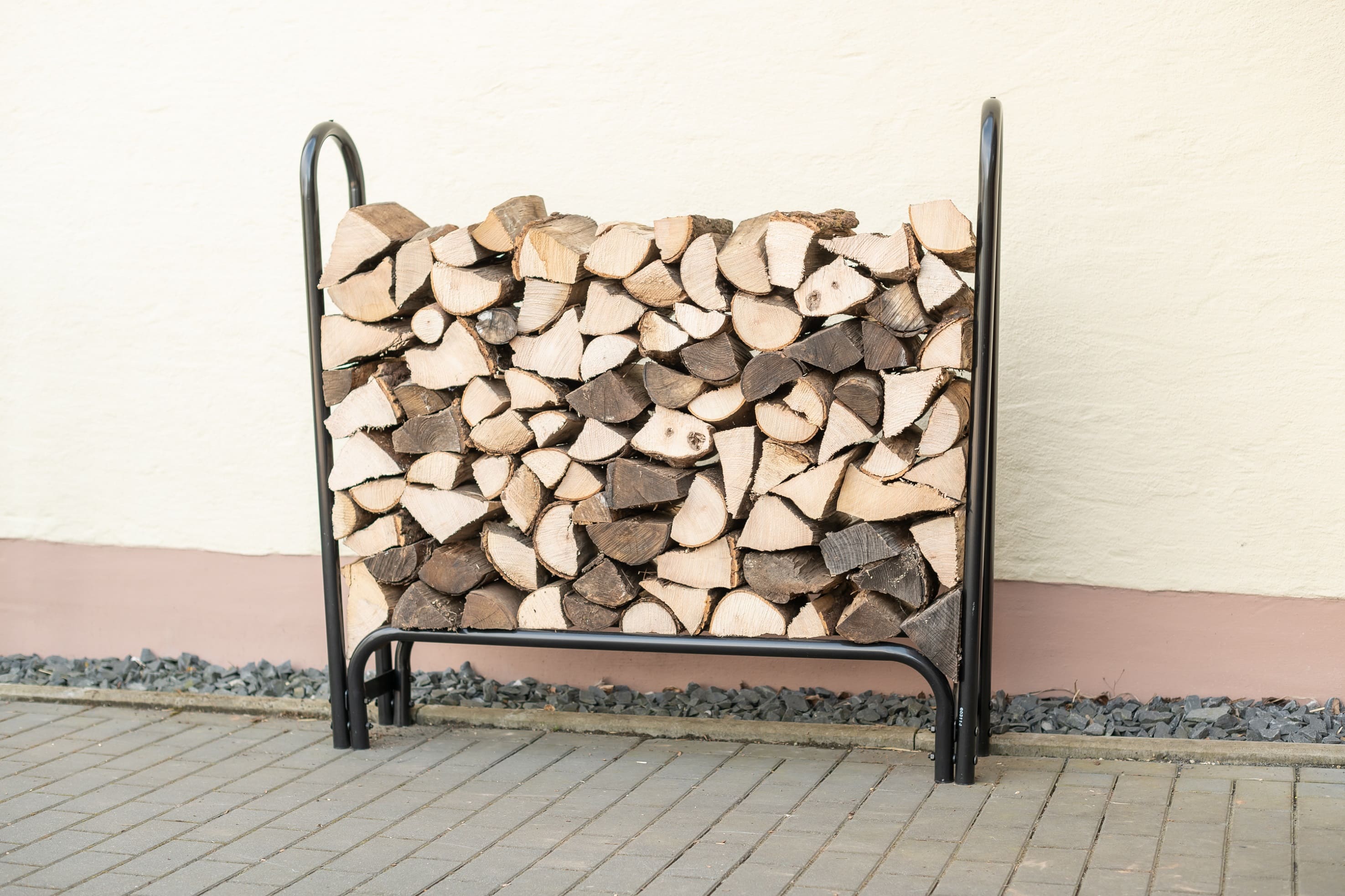 ShelterLogic Stahl Kaminholzregal Holzlager inkl. Abdeckung schwarz - versch. Ausführungen