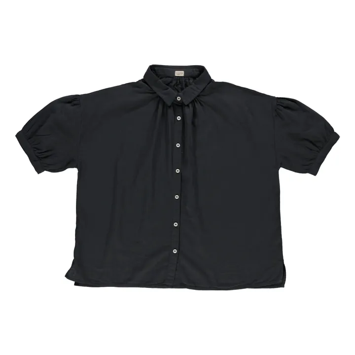 Poudre Organic Blouse Neotine Double Gaze de Coton - Collection Femme | Noir