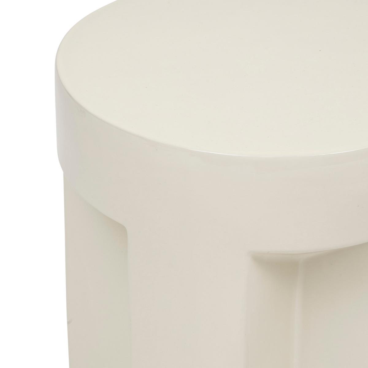 TABLE D APPOINT KRIZ IVOIRE D.41X34X34CM