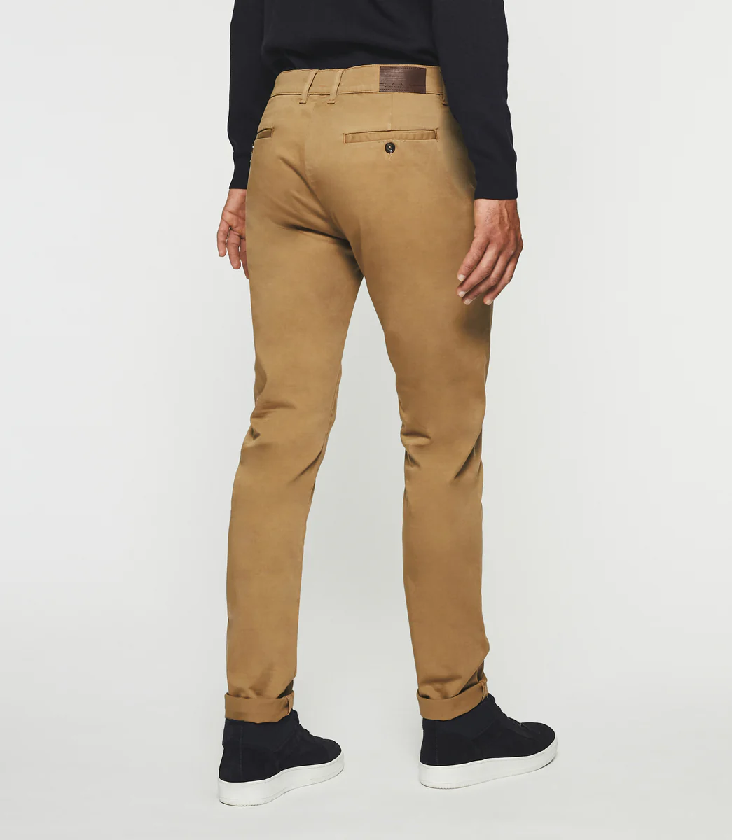 Pantalon chino slim camel VANAMA