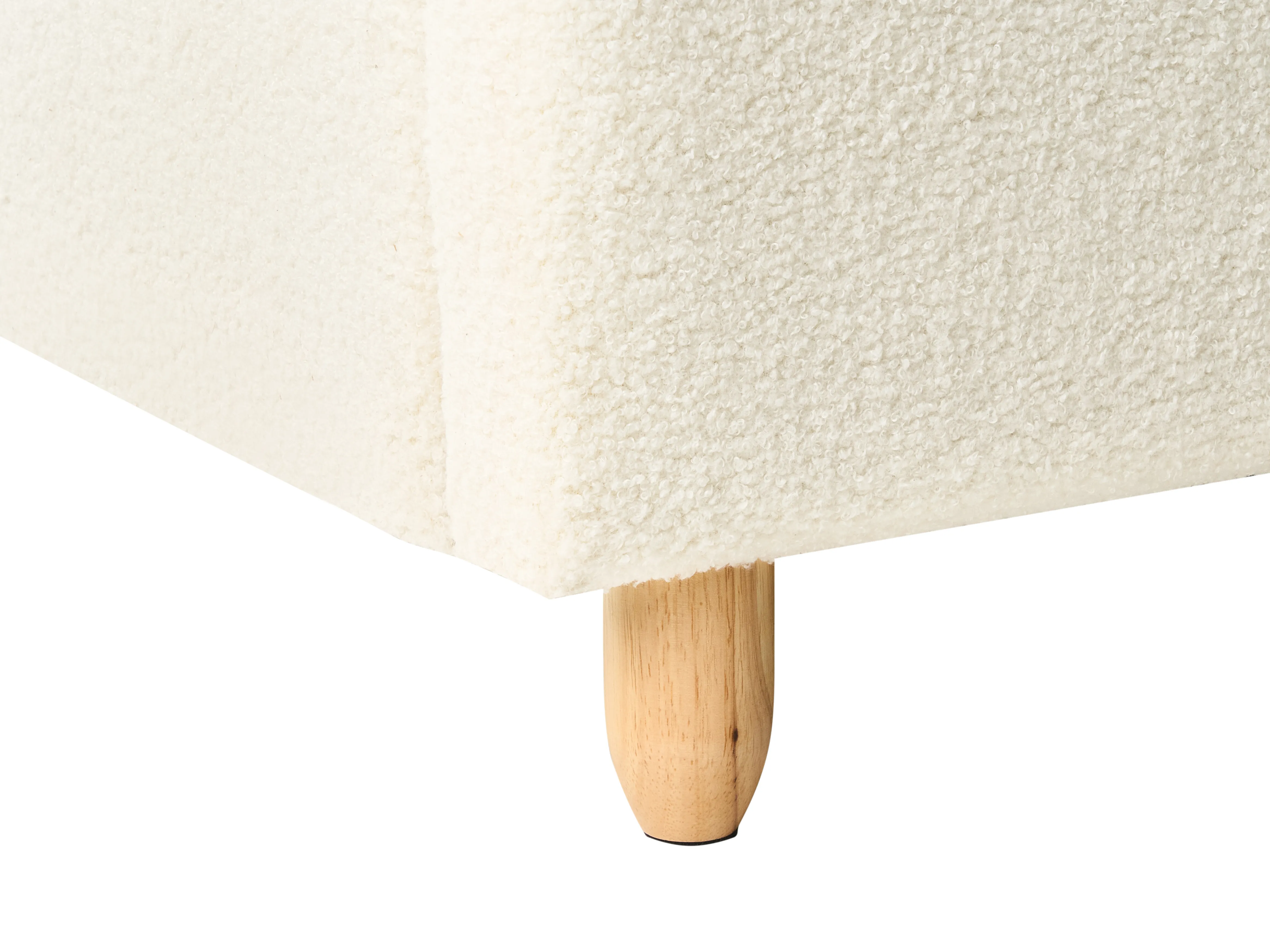 Kinderbed Wolk Bouclé BELLEVUE 90 x 200 cm Gebroken wit