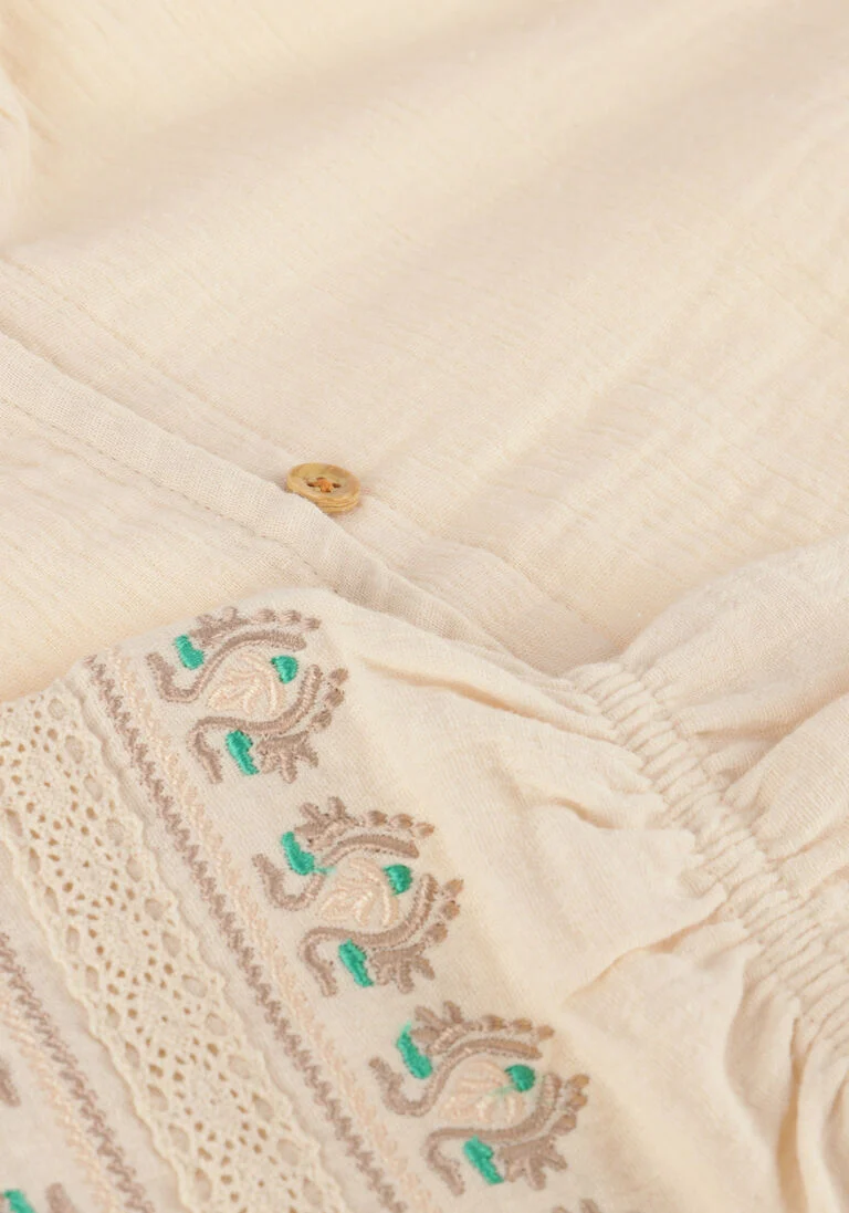 DAILY7 zand daily7 blouse longsleeve embroidery