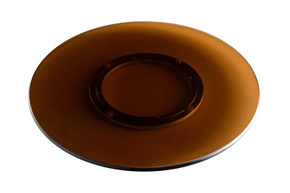 Moderner Drehteller 50cm bernstein Glas 360° drehbare Servierplatte